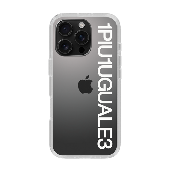 Slim Protection Case for Apple iPhone 16 Pro［ 1PIU1UGUALE3 - Logo - White ］