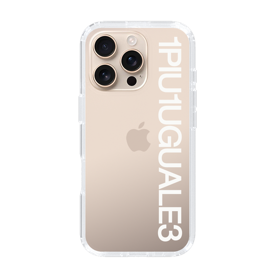 Slim Protection Case for Apple iPhone 16 Pro［ 1PIU1UGUALE3 - Logo - White ］
