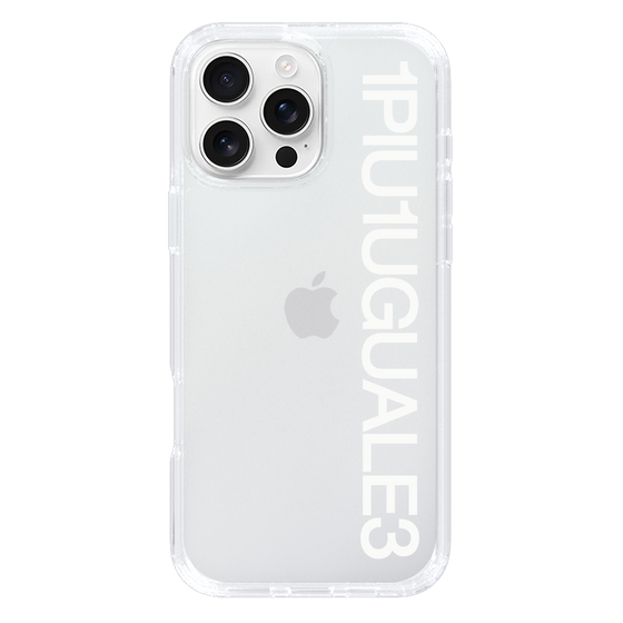 Slim Protection Case for Apple iPhone 16 Pro Max［ 1PIU1UGUALE3 - Logo - White ］