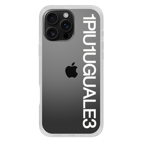 Slim Protection Case for Apple iPhone 16 Pro Max［ 1PIU1UGUALE3 - Logo - White ］