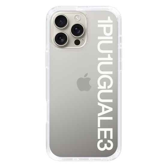 Slim Protection Case for Apple iPhone 16 Pro Max［ 1PIU1UGUALE3 - Logo - White ］