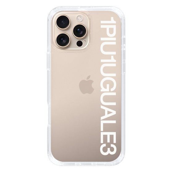 Slim Protection Case for Apple iPhone 16 Pro Max［ 1PIU1UGUALE3 - Logo - White ］