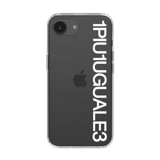 Slim Protection Case for Apple iPhone 16e［ 1PIU1UGUALE3 - Logo - White ］