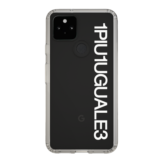 Slim Protection Case for Google Pixel 5［ 1PIU1UGUALE3 - Logo - White ］
