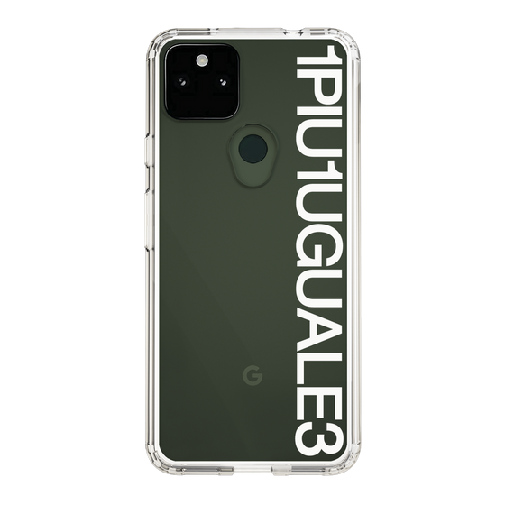 Slim Protection Case for Google Pixel 5a 5G［ 1PIU1UGUALE3 - Logo - White ］