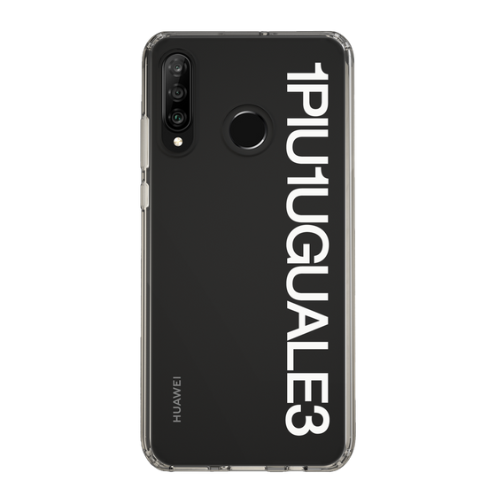 Slim Protection Case for HUAWEI P30 lite［ 1PIU1UGUALE3 - Logo - White ］