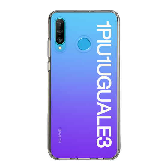 Slim Protection Case for HUAWEI P30 lite［ 1PIU1UGUALE3 - Logo - White ］