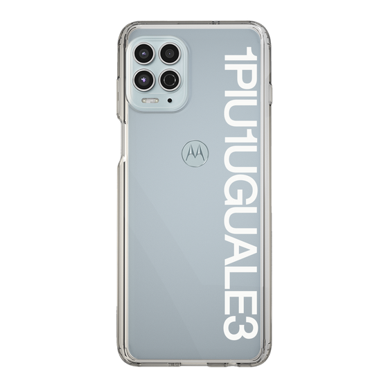 Slim Protection Case for Motorola moto g100［ 1PIU1UGUALE3 - Logo - White ］