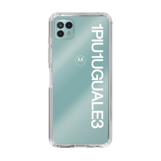 Slim Protection Case for Motorola moto g50 5G［ 1PIU1UGUALE3 - Logo - White ］