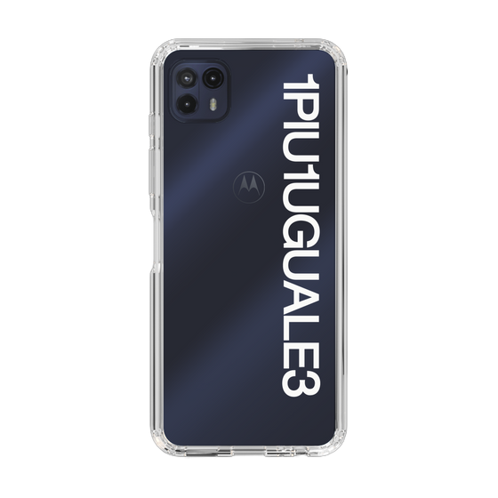 Slim Protection Case for Motorola moto g50 5G［ 1PIU1UGUALE3 - Logo - White ］