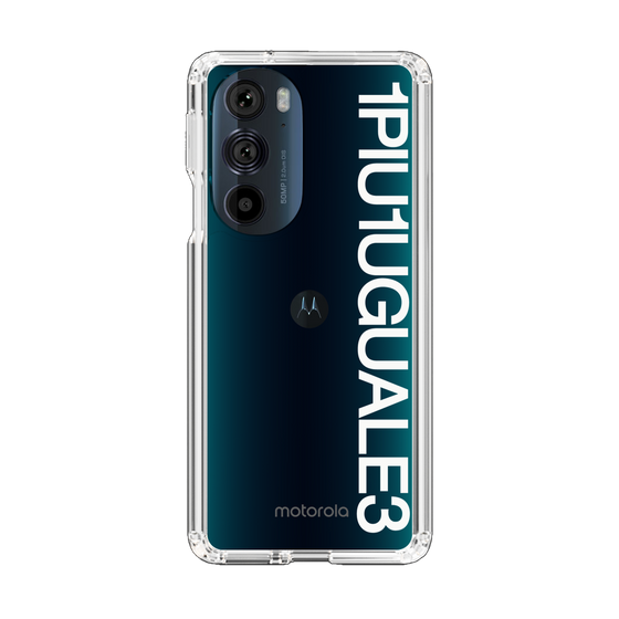 Slim Protection Case for Motorola edge 30 PRO［ 1PIU1UGUALE3 - Logo - White ］