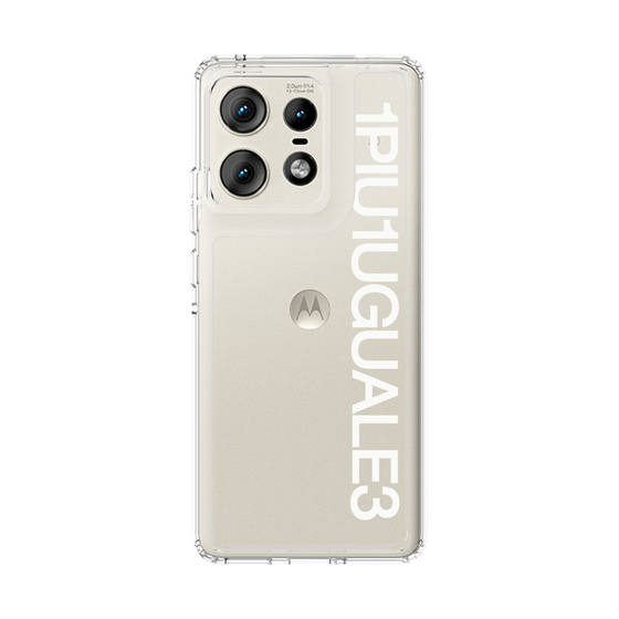 Slim Protection Case［ 1PIU1UGUALE3 - Logo - White ］