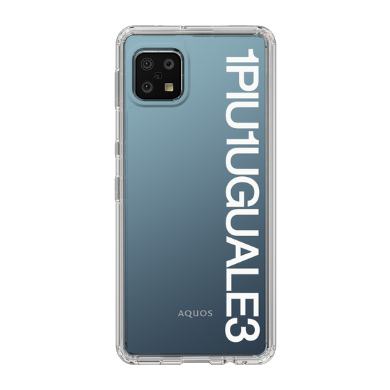 Slim Protection Case for SHARP AQUOS sense6［ 1PIU1UGUALE3 - Logo - White ］