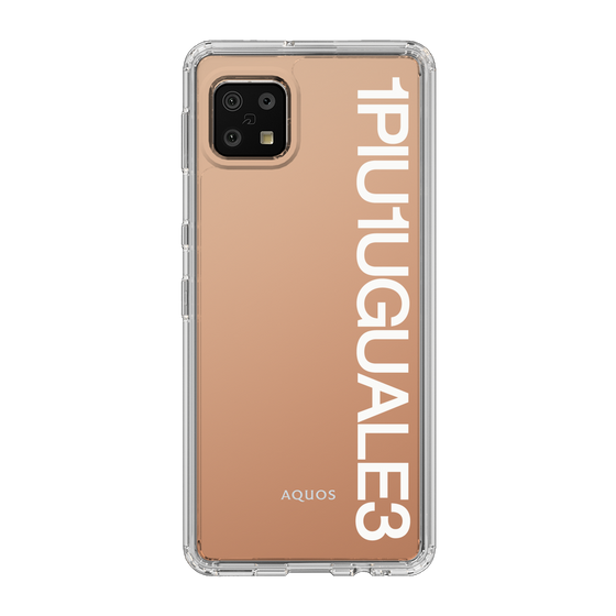 Slim Protection Case for SHARP AQUOS sense6［ 1PIU1UGUALE3 - Logo - White ］