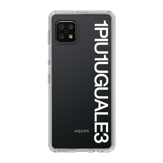 Slim Protection Case for SHARP AQUOS sense6s［ 1PIU1UGUALE3 - Logo - White ］