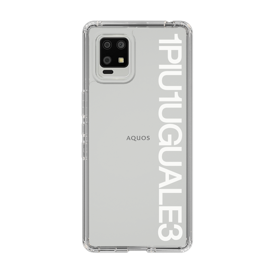 Slim Protection Case for SHARP AQUOS zero6［ 1PIU1UGUALE3 - Logo - White ］
