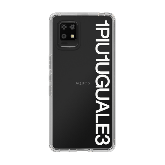 Slim Protection Case for SHARP AQUOS zero6［ 1PIU1UGUALE3 - Logo - White ］