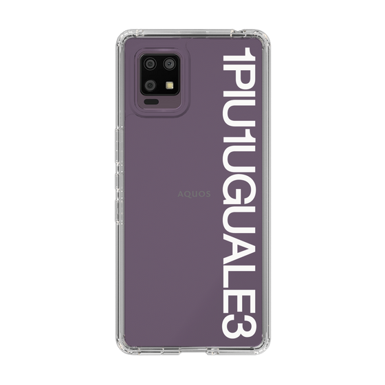 Slim Protection Case for SHARP AQUOS zero6［ 1PIU1UGUALE3 - Logo - White ］