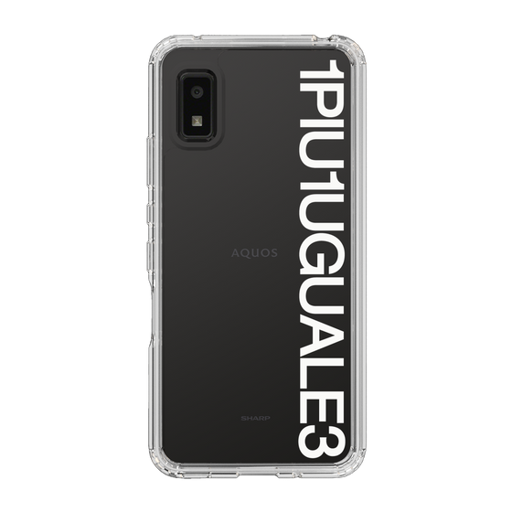 Slim Protection Case for SHARP AQUOS wish2［ 1PIU1UGUALE3 - Logo - White ］