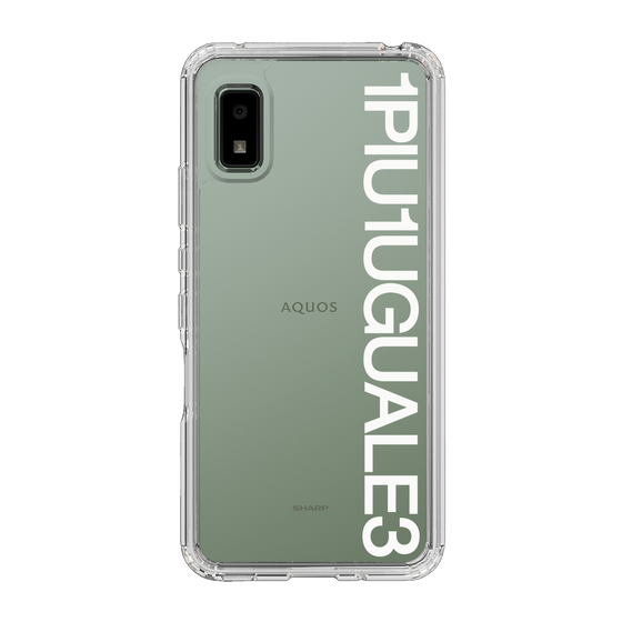 Slim Protection Case for SHARP AQUOS wish2［ 1PIU1UGUALE3 - Logo - White ］