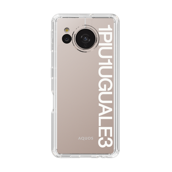 Slim Protection Case for SHARP AQUOS sense7［ 1PIU1UGUALE3 - Logo - White ］