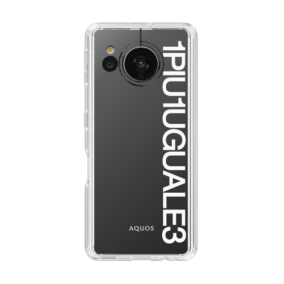 Slim Protection Case for SHARP AQUOS sense7［ 1PIU1UGUALE3 - Logo - White ］