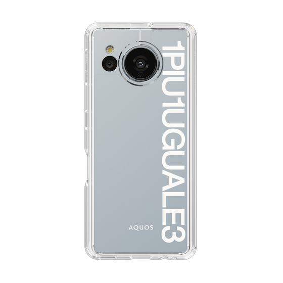 Slim Protection Case for SHARP AQUOS sense7［ 1PIU1UGUALE3 - Logo - White ］