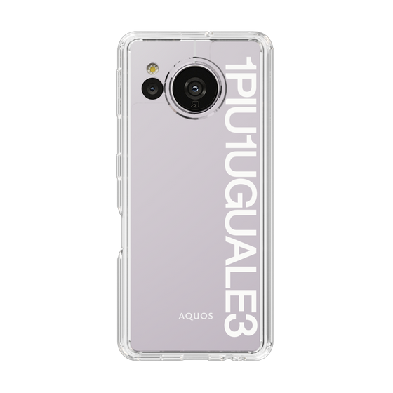 Slim Protection Case for SHARP AQUOS sense7［ 1PIU1UGUALE3 - Logo - White ］