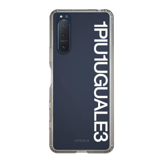 Slim Protection Case for SONY Xperia 5 II［ 1PIU1UGUALE3 - Logo - White ］