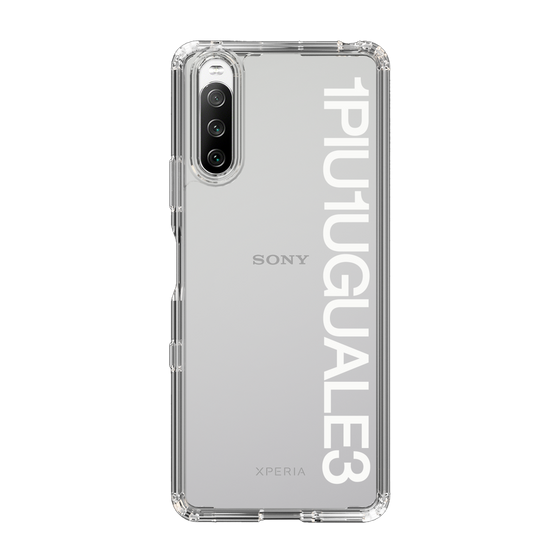 Slim Protection Case for SONY Xperia 10 III［ 1PIU1UGUALE3 - Logo - White ］