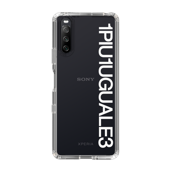 Slim Protection Case for SONY Xperia 10 III［ 1PIU1UGUALE3 - Logo - White ］