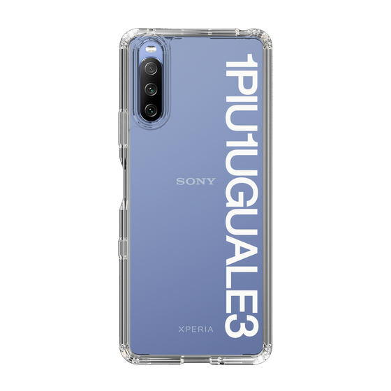 Slim Protection Case for SONY Xperia 10 III［ 1PIU1UGUALE3 - Logo - White ］