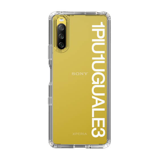 Slim Protection Case for SONY Xperia 10 III［ 1PIU1UGUALE3 - Logo - White ］
