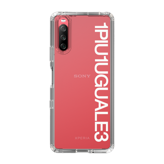 Slim Protection Case for SONY Xperia 10 III［ 1PIU1UGUALE3 - Logo - White ］