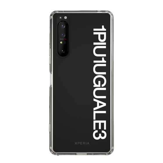 Slim Protection Case for SONY Xperia 1 II［ 1PIU1UGUALE3 - Logo - White ］