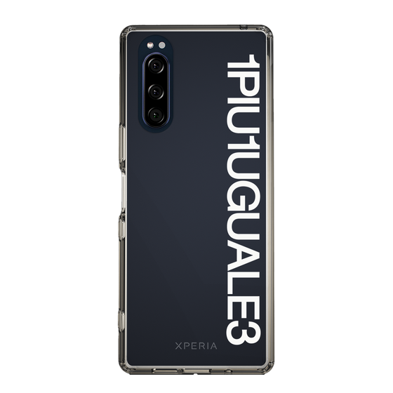 Slim Protection Case for SONY Xperia 5［ 1PIU1UGUALE3 - Logo - White ］