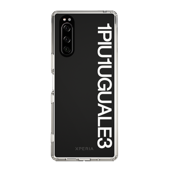 Slim Protection Case for SONY Xperia 5［ 1PIU1UGUALE3 - Logo - White ］