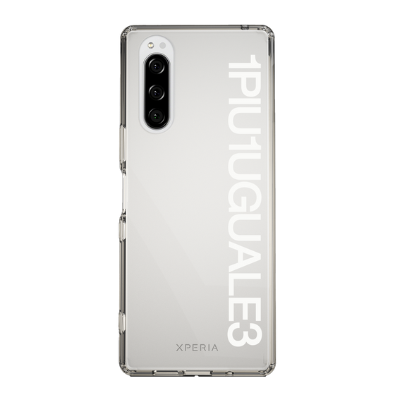 Slim Protection Case for SONY Xperia 5［ 1PIU1UGUALE3 - Logo - White ］