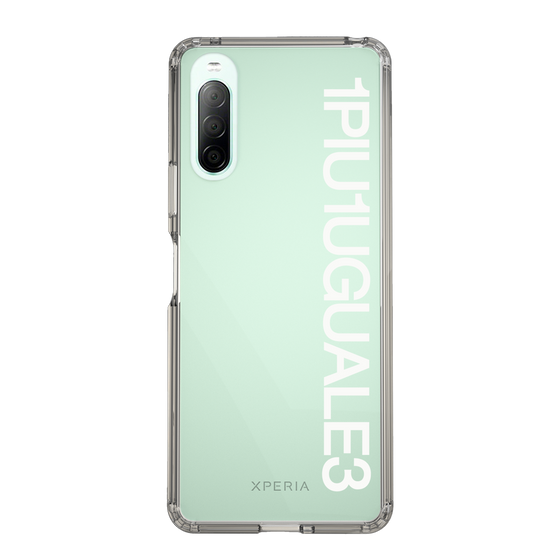 Slim Protection Case for SONY Xperia 10 II［ 1PIU1UGUALE3 - Logo - White ］