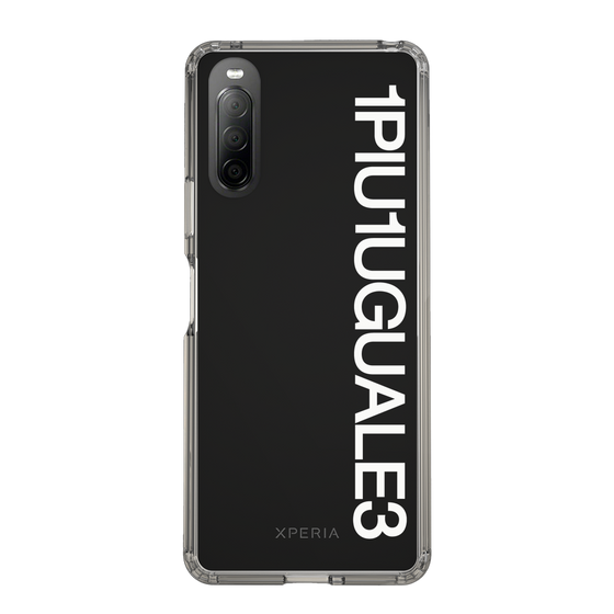 Slim Protection Case for SONY Xperia 10 II［ 1PIU1UGUALE3 - Logo - White ］