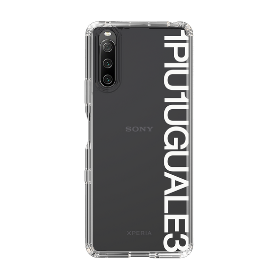 Slim Protection Case for SONY Xperia 10 IV［ 1PIU1UGUALE3 - Logo - White ］