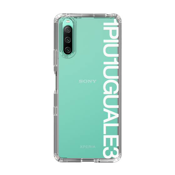 Slim Protection Case for SONY Xperia 10 IV［ 1PIU1UGUALE3 - Logo - White ］