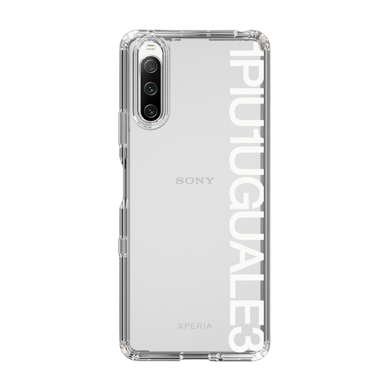 Slim Protection Case for SONY Xperia 10 IV［ 1PIU1UGUALE3 - Logo - White ］
