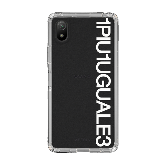 Slim Protection Case for SONY Xperia Ace III［ 1PIU1UGUALE3 - Logo - White ］