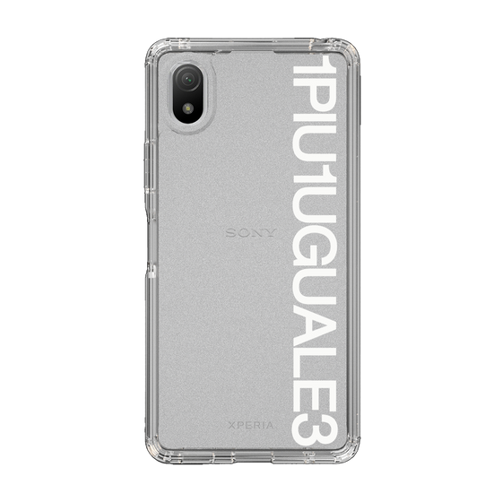 Slim Protection Case for SONY Xperia Ace III［ 1PIU1UGUALE3 - Logo - White ］