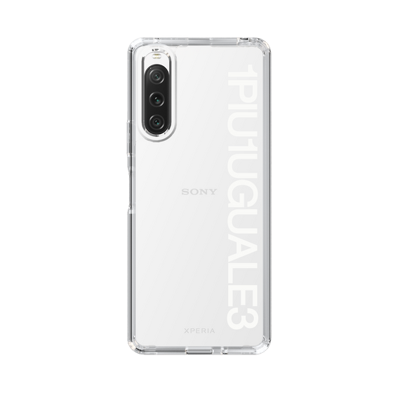 Slim Protection Case for SONY Xperia 10 V［ 1PIU1UGUALE3 - Logo - White ］