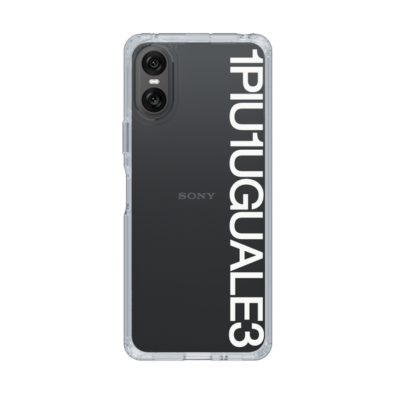 Slim Protection Case for SONY Xperia 10 VI［ 1PIU1UGUALE3 - Logo - White ］
