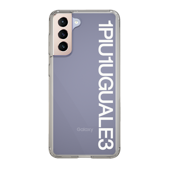 Slim Protection Case for Samsung Galaxy S21 5G［ 1PIU1UGUALE3 - Logo - White ］
