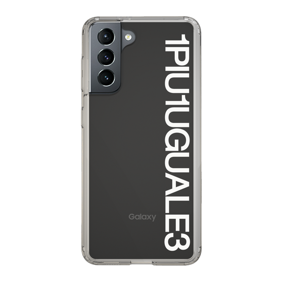 Slim Protection Case for Samsung Galaxy S21 5G［ 1PIU1UGUALE3 - Logo - White ］