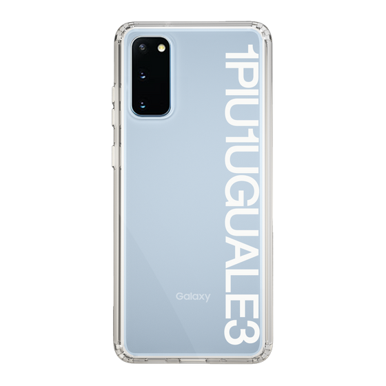 Slim Protection Case for Samsung Galaxy S20［ 1PIU1UGUALE3 - Logo - White ］